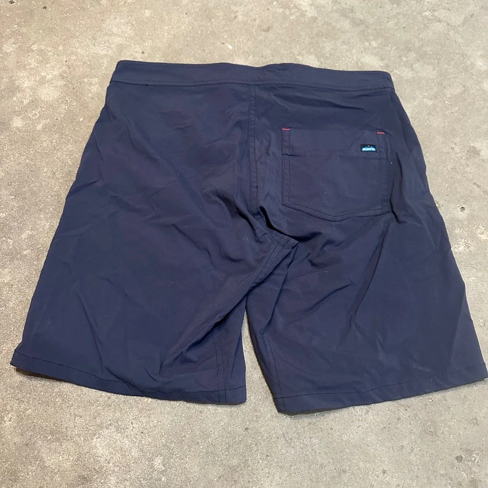 Kavu Shorts Mens XL Navy‎ Blue Nylon Spandex Stretch Outdoor Hiking Board Shorts